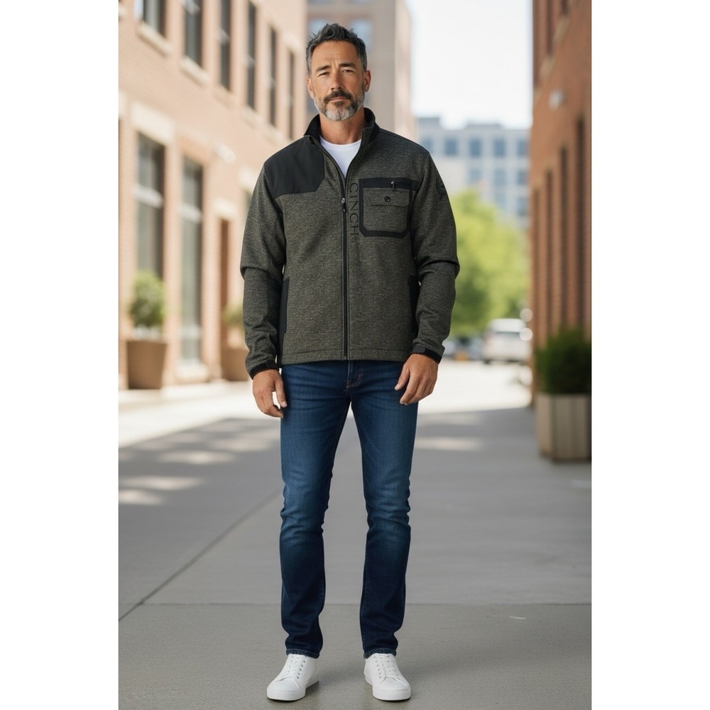 CINCH BONDED JACKET FULL ZIP GREEN MENS LARGE FULL ZIP